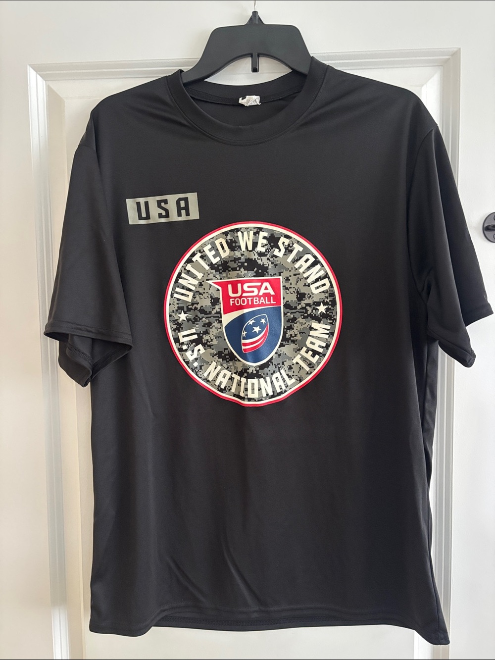 C2 by Calibrate Black USA Football Graphic Tee